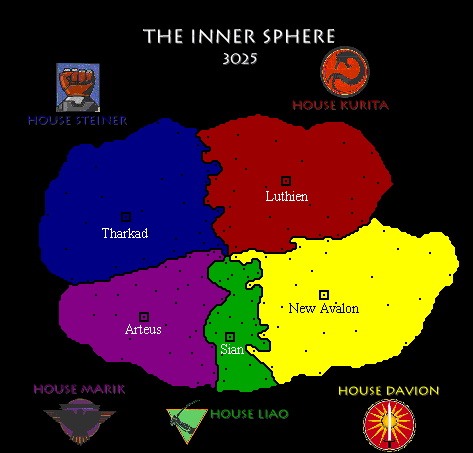 Karte der Inneren Sphere um 3025